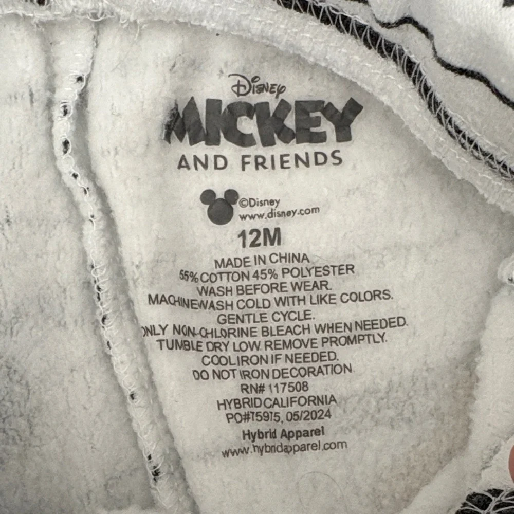 Disney Mickey Mouse Mummy & Friends 2 Pc Fleece Halloween Top & Pant Set - Picture 4 of 4